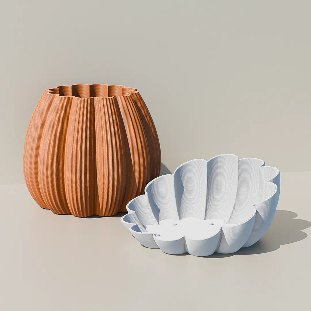 Planter & Plate Set - Four 3D Printable Models