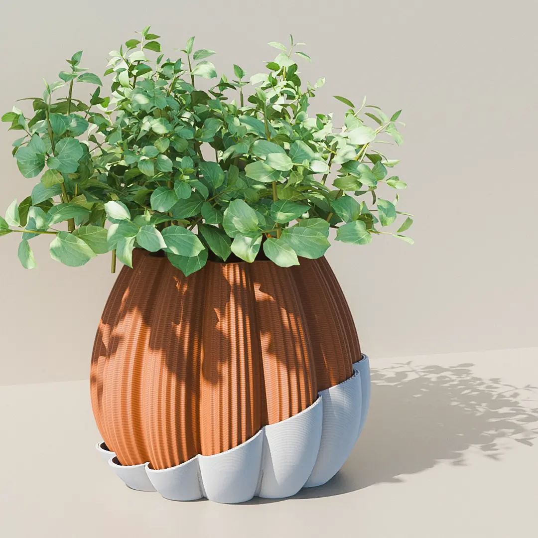 Planter & Plate Set - Four 3D Printable Models
